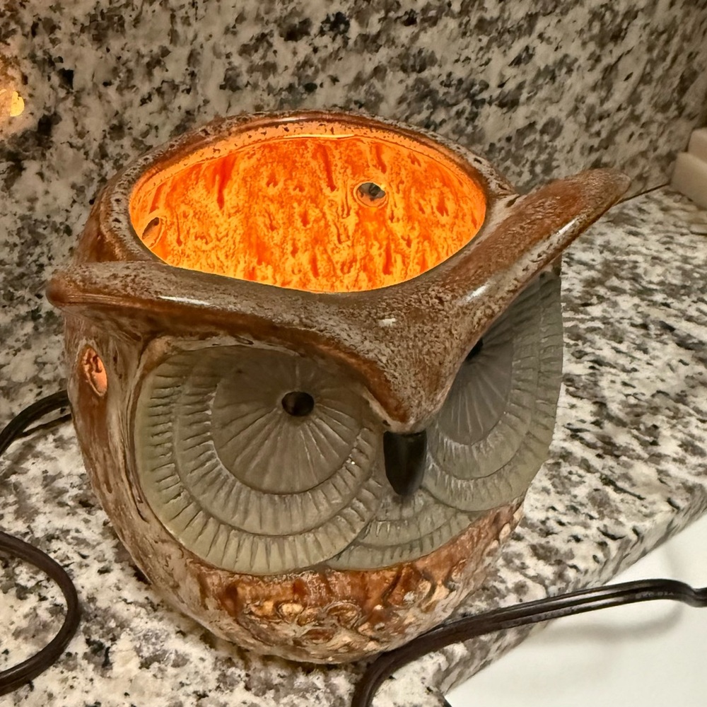 Vintage Owl-‎ Ceramic- Nightlight- Lamp- Decorative-Anthropomorphic-Unique Gift